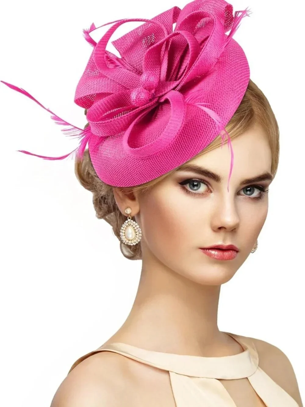 Elegant Women's Derby Hat - Vintage 1920s Tea Party Fascinator with Hair Clip
